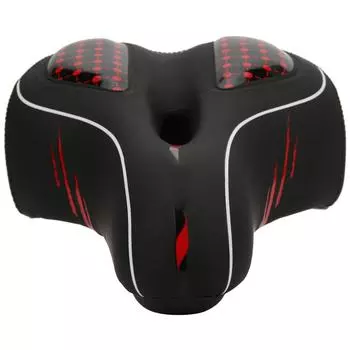 Велосипедное седло сиденье Большой зад Мягкий силикон Горный велосипед Велосипедная подушка с подвесным шаромКрасный