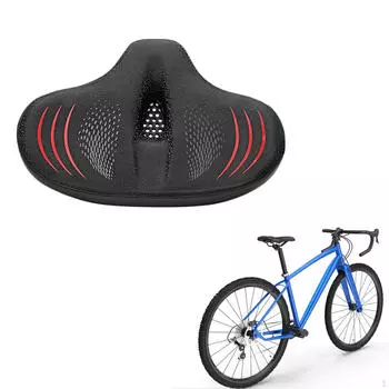 Велосипедное сиденье Comfort Cushion Wide Mountain Bike Saddle Cycling Black Blue
