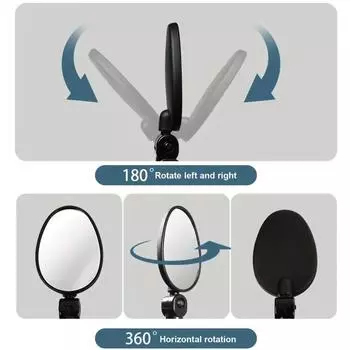 Велосипедное зеркало с вращением на 360°, регулируемое велосипедное зеркало заднего вида, широкоугольное выпуклое зеркало на руль, аксессуары для велосипеда