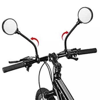 Велосипедное зеркало заднего вида 360° регулируемое широкоугольное зеркало заднего вида вращающееся зеркало выпуклое зеркало упаковка 1 пара