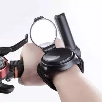 Велосипедное зеркало заднего вида для езды на горном велосипеде, аксессуары для мотоцикла, вращающийся на 360 градусов, регулируемый браслет для езды на велосипеде