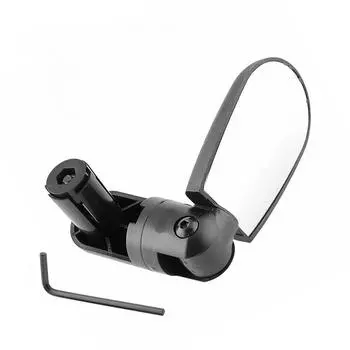 Велосипедное зеркало заднего вида, плоское зеркало с многоугольной регулировкой, блок руля для езды на велосипеде на открытом воздухе, аксессуары для оборудования зеркала заднего вида чёрный