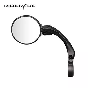 Велосипедное зеркало заднего вида с круглой выпуклой линзой, регулируемое, небьющееся, прозрачное, с широким диапазоном заднего обзора, крепление на руль для горного велосипеда left