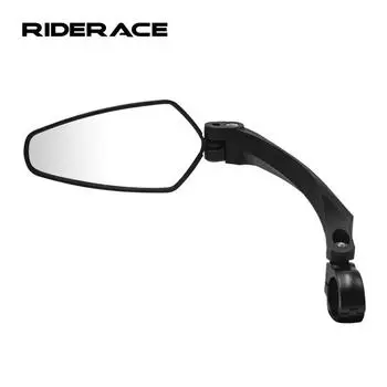 Велосипедное зеркало заднего вида с небьющимися линзами из нержавеющей стали для шоссейного велоспорта, прозрачный, широкий диапазон, регулируемый отражатель для велосипеда 1pc left