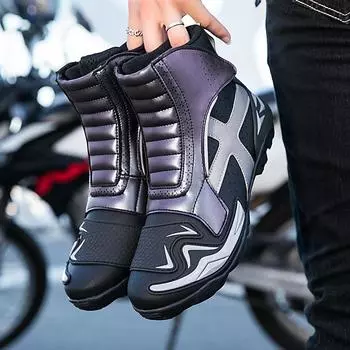 Велосипедные ботинки Мотоциклетные внедорожные ботинки Мужские дышащие ветрозащитные мотоциклетные дорожные ботинки для поездок на работу Мотоциклетное снаряжение Женские 37 чёрный