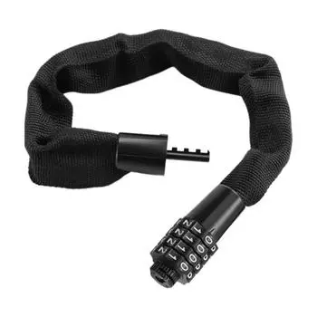 Велосипедные цепные замки Противоугонные прочные велосипедные цепные замки длиной 3,9 фута Надежный цепной замок с 4-значным кодовым замком для велосипедов