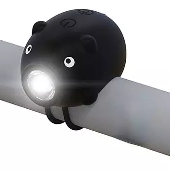 Велосипедные фары Фонари с функцией звукового сигнала Перезаряжаемый через USB велосипедный фонарь Динамик 120 децибел 3 режима освещения 5 видов звуков чёрный