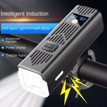 Велосипедные фары с/без гудка Велосипедный фонарик Дорожный велосипедный фонарь Лампа USB светодиодная аккумуляторная фара Аксессуары для велосипеда жёлтый