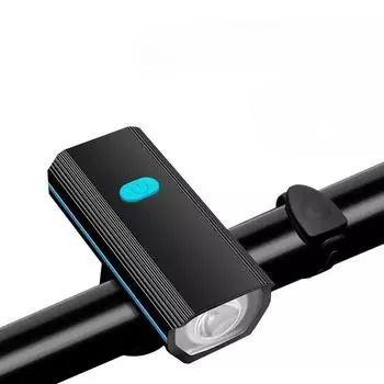 Велосипедные фары Зарядка через USB-динамик Подсветка наружного освещения для ночной езды Фонарик Оборудование для езды на велосипеде Звуковые фары чёрный