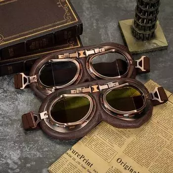 Велосипедные очки Ветрозащитные Нескользящие Пыленепроницаемые Ударопрочный ремешок Эластичный пластик Защита от ультрафиолета Винтажный стиль серый