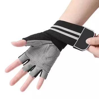 Велосипедные перчатки без пальцев, профессиональные, дышащие, противоскользящие, для тренажерного зала и фитнеса, для женщин и мужчин, женские и мужские перчатки с половиной пальца для рыбалки, велосипеда, велосипеда M