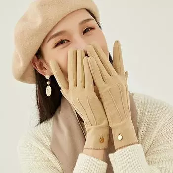 Велосипедные перчатки для женщин, новые зимние уличные термальные перчатки для вождения и верховой езды, милые, без пальцев One Size