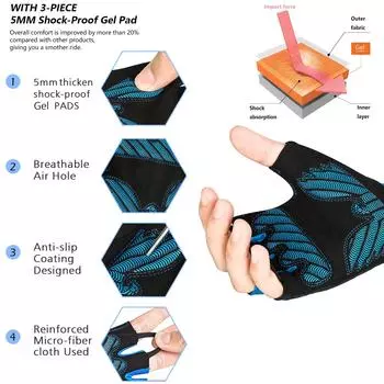 Велосипедные перчатки летние 5 мм мягкие перчатки для горного велосипеда дышащие велосипедные перчатки для горного шоссейного велоспорта мужские и женские S чёрный