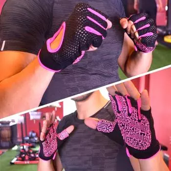 Велосипедные перчатки Летние дышащие велосипедные перчатки с половиной пальца Противоскользящие противоударные износостойкие велосипедные перчатки для мужчин и женщин S оранжевый