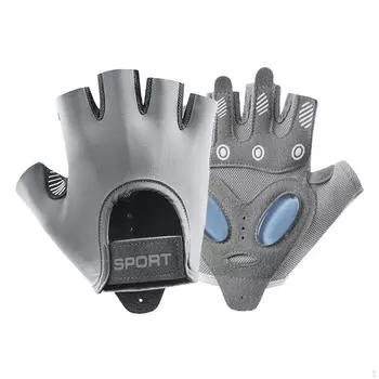 Велосипедные перчатки с половиной пальца, дышащие, для занятий спортом, для поднятия тяжестей S серый
