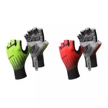 Велосипедные перчатки с половиной пальца, противоскользящие, противопотовые, противоударные, перчатки для шоссейного велосипеда MTB, спортивные перчатки для фитнеса, вождения, рыбалки, солнцезащитные перчатки M