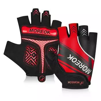 Велосипедные перчатки с половиной пальца, велосипедные перчатки, подушечки 5 мм, велосипедные перчатки, амортизирующие перчатки для горного велосипеда, противоскользящие перчатки для горного велосипеда S чёрный