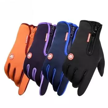 Велосипедные перчатки с закрытыми пальцами, зимние теплые мужские и женские перчатки для мотоциклистов, перчатки для горного велосипеда, велосипедное оборудование S чёрный