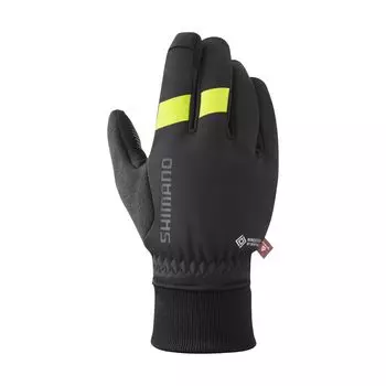 Велосипедные перчатки SHIMANO WINDSTOPPER PRIMALOFT Gloves L Примерный размер окружности руки 22,9-24,8 см Цвет черный/желтый