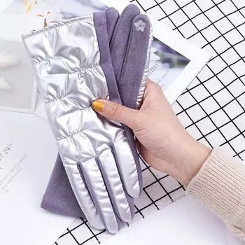 Велосипедные перчатки женские зимние милые студенческие плюс бархатные теплые утепленные женские перчатки для защиты от холода в японском стиле one size розовый