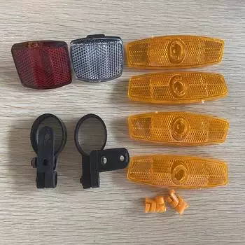 Велосипедные передние и задние отражатели, велосипедные отражатели, детали, светоотражающие, портативные, повышенная видимость ночью для ночной езды, дорожный велосипед