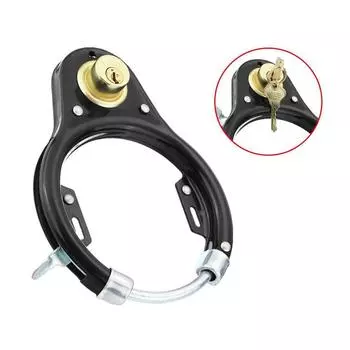 Велосипедные противоугонные средства для мотоциклов с ключом Велосипедные принадлежности Велосипедные замки Колесный замок Велосипедный замок чёрный