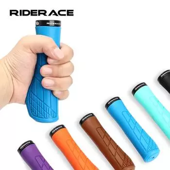 Велосипедные ручки эргономичные резиновые мягкие удобные чехлы на руль велосипеда с одним замком противоскользящие амортизационные аксессуары для горного велосипеда красный