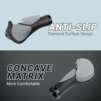 Велосипедные ручки Нескользящие Двойная блокировка Эргономичные велосипедные ручки Горные MTB Велосипедные детали Противоскользящие Амортизирующие