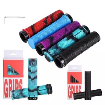 Велосипедные ручки с двойным замком для BMX MTB, велосипедная ручка для горного велосипеда чёрный