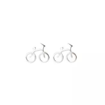 Велосипедные серьги-гвоздики, женские милые велосипедные серьги, детская корейская версия, нишевые дизайнерские аксессуары