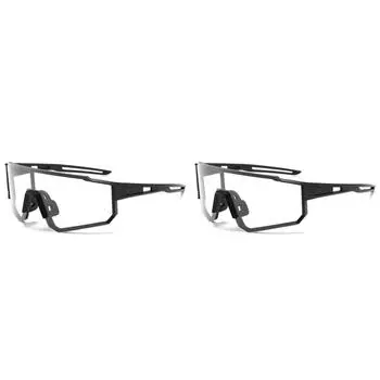 Велосипедные солнцезащитные очки с защитой от ультрафиолета MTB Велосипедные очки Велосипедные очки (Черный Прозрачный)