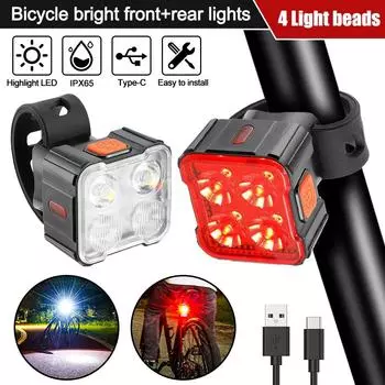 Велосипедные задние фонари 4/6 фар Сигнальный фонарь MTB шоссейные велосипедные фонари Водонепроницаемые ночные защитные задние фонари Аксессуары для езды