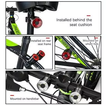 Велосипедные задние фонари, алюминиевые фонари для шлема, ночные предупреждающие огни, светодиодные передние фонари для горного велосипеда, задние фонари белый