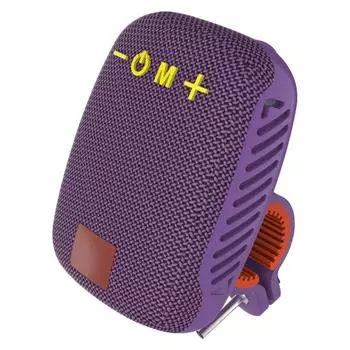 Велосипедный Bluetooth-динамик IPX5 Водонепроницаемый USB-перезаряжаемый FM-радио Портативный руль Bluetooth фиолетовый