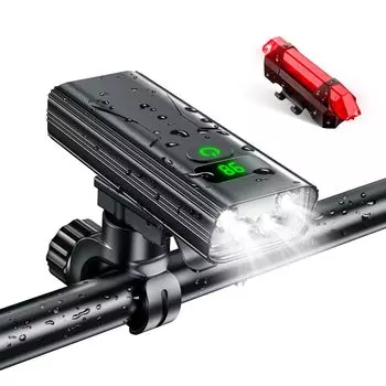 Велосипедный большой велосипед 4 мощный 5-уровневый светодиодный фонарь с задним фонарем, мобильный, простой в использовании, может использоваться в качестве средства для поездок на работу при отключении электроэнергии