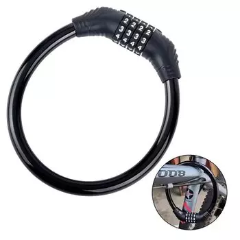 Велосипедный циферблат Провод Ржавчина Цинк 4 Сменный Высокая устойчивость к порезам Замок, Провод, Водонепроницаемый, Замок, Замок, Устойчивый, Сплав, Цифры, Легкий, PIN-код,