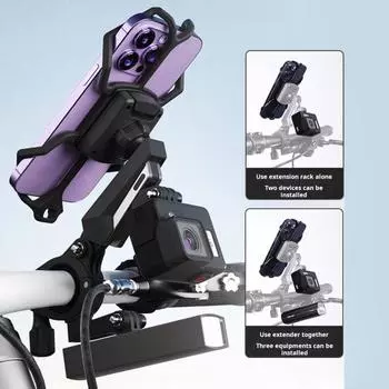 Велосипедный держатель для телефона с виброгасителем, устойчивая четырехсторонняя пряжка, управление без помощи рук, крепление для сотовых телефонов на велосипеде B