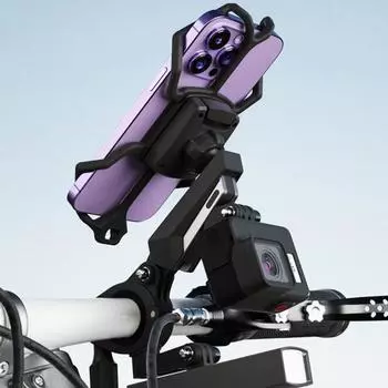Велосипедный держатель для телефона с виброгасителем, устойчивая четырехсторонняя пряжка, управление без помощи рук, крепление для сотовых телефонов на велосипеде B