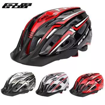 Велосипедный дышащий регулируемый шлем с задним фонарем для взрослых, мужчин, женщин белый/красный