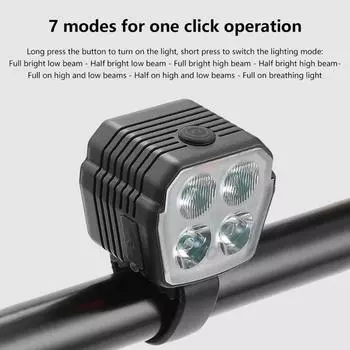 Велосипедный фара-гудок 2-в-1 велосипедный ближний и дальний свет 2/4 лампы бисерный провод управления звонок-гудок аксессуар для горного велосипеда велосипедный фонарь C