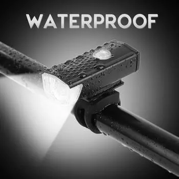 Фонарик для велосипеда, 3 режима работы USB Rechargeable чёрный