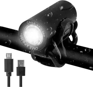 Велосипедный фонарь GORIX USB-зарядка водонепроницаемый светодиодный фонарь яркий (GX-FL1579) (черный)