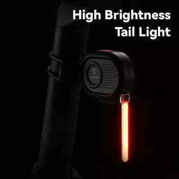 Велосипедный фонарь Ночной беговой задний фонарь Велосипедный плавный задний фонарь Индикатор безопасности Горный велосипед Предупреждение о высокой яркости Red light чёрный