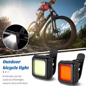 Велосипедный фонарь, перезаряжаемый через USB, ультра яркий передний фонарик, сигнальная лампа для ночной езды на горном велосипеде A красный