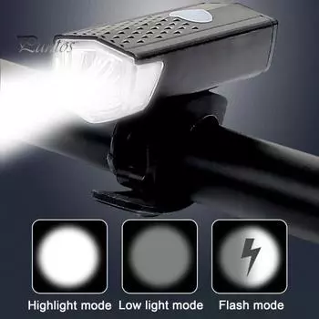 Велосипедный фонарь Супер яркий, высокий люмен Несколько режимов освещения Водонепроницаемый Универсальный Простая установка Фара для ночной езды Велосипедный фонарь чёрный