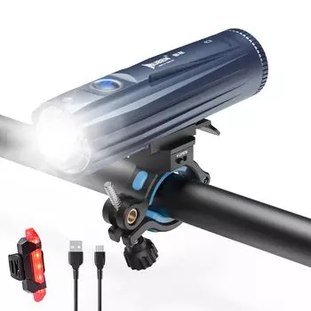 Велосипедный фонарь WUBEN B2 USB, светодиодный велосипедный фонарь высокой яркости с задним дорожным велосипедным фонарем, 6 режимов освещения, водонепроницаемый IP68, ночное использование на открытом воздухе