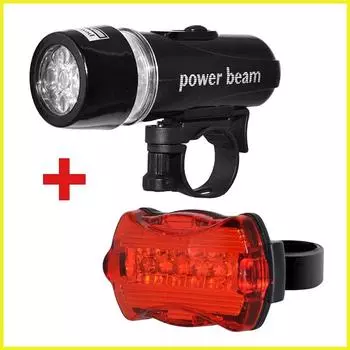 Велосипедный фонарик на батарейках Abs для любого типа велосипедной фары Комбинированная велосипедная фара Велосипедный фонарь Велосипедные фонари чёрный