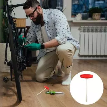 Велосипедный гаечный ключ со скрытыми спицами 3,6 мм с квадратным отверстием, Т-образный рукав, встроенный инструмент для спиц, инструмент для ремонта дорожных горных велосипедов, аксессуары для велосипедов