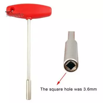 Велосипедный гаечный ключ со скрытыми спицами 3,6 мм с квадратным отверстием, Т-образный рукав, встроенный инструмент для спиц, инструмент для ремонта дорожных горных велосипедов, аксессуары для велосипедов красный