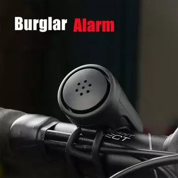 Велосипедный гудок Электрический звонок Звуковой сигнал USB Перезаряжаемый многорежимный сигнал Сигнализация для горного и дорожного велосипеда Предупреждающий гудок Аксессуары для велосипеда чёрный